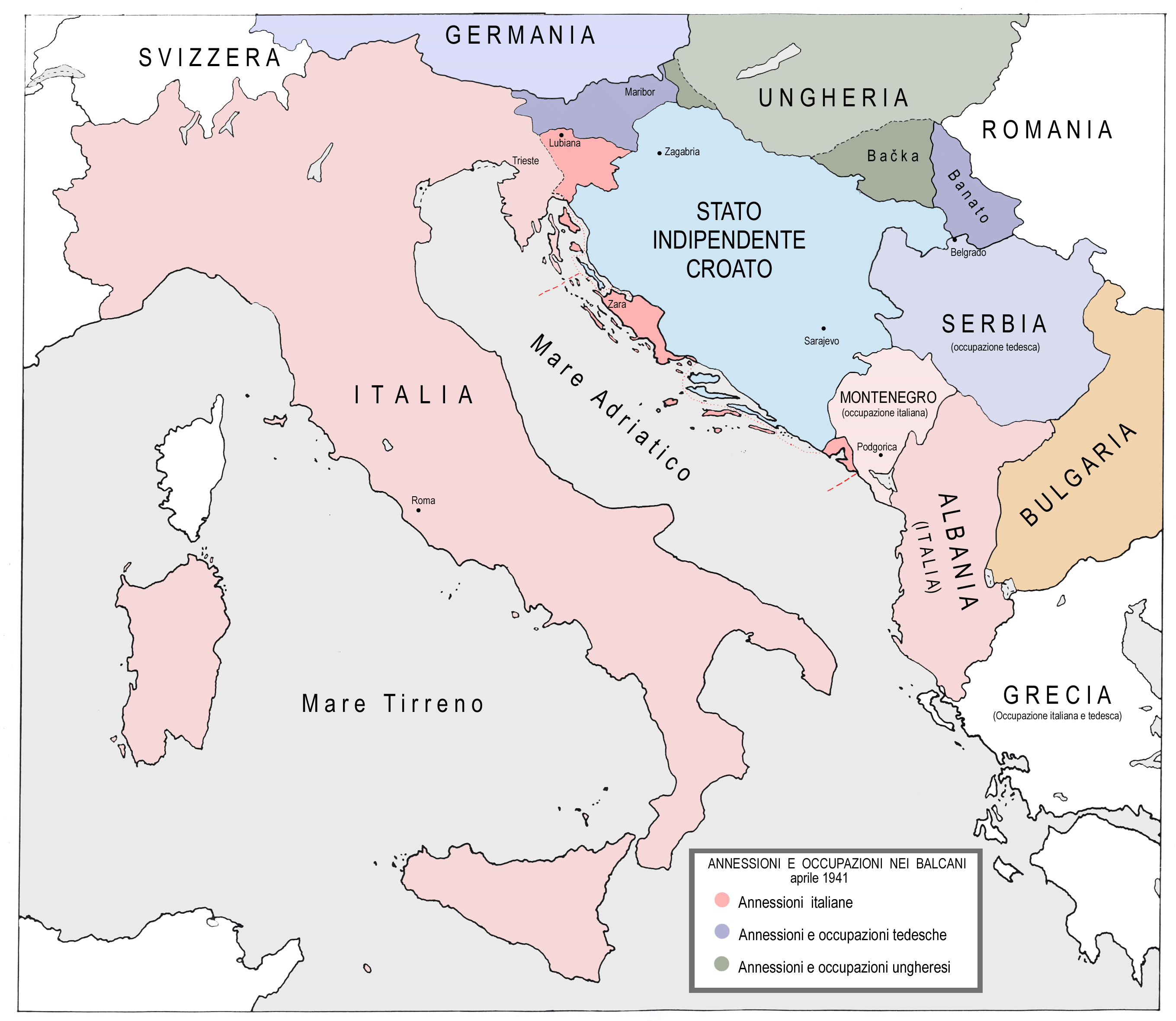 La Jugoslavia spartita tra italiani e tedeschi (1941-1943)